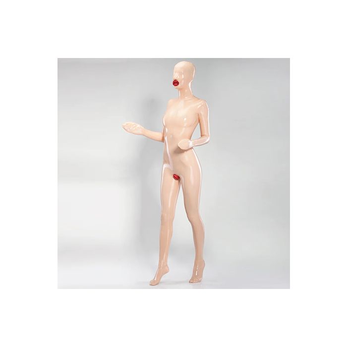 Ein sexy, vollständig umschlossener Latex-Puppenanzug mit Kondom für Oralverkehr wäre eine perfekte Wahl für Fetischspiele. Dieser Anzug schmiegt sich perfekt an den Körper und dehnt sich ausgezeichnet, sodass er sich wie eine zweite Haut anfühlt, mit nur