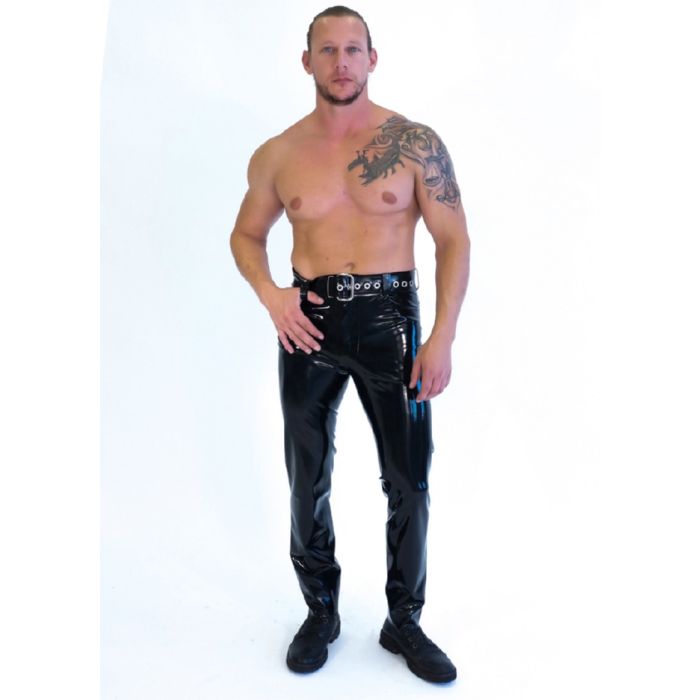 Klassische Latex Herren Jeans

mit Reißverschluss durch den Schritt


